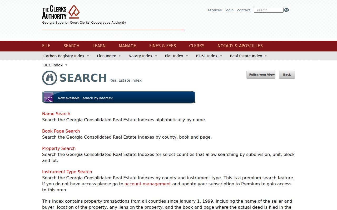 GSCCCA Fulton deed name search for Johns Creek records