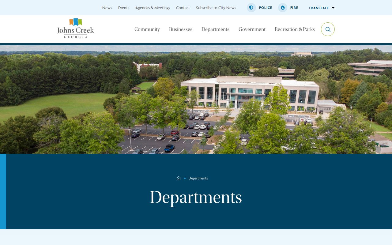 Johns Creek people directories department browser